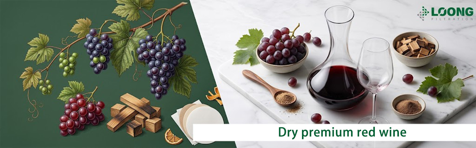 Dry premium red wine