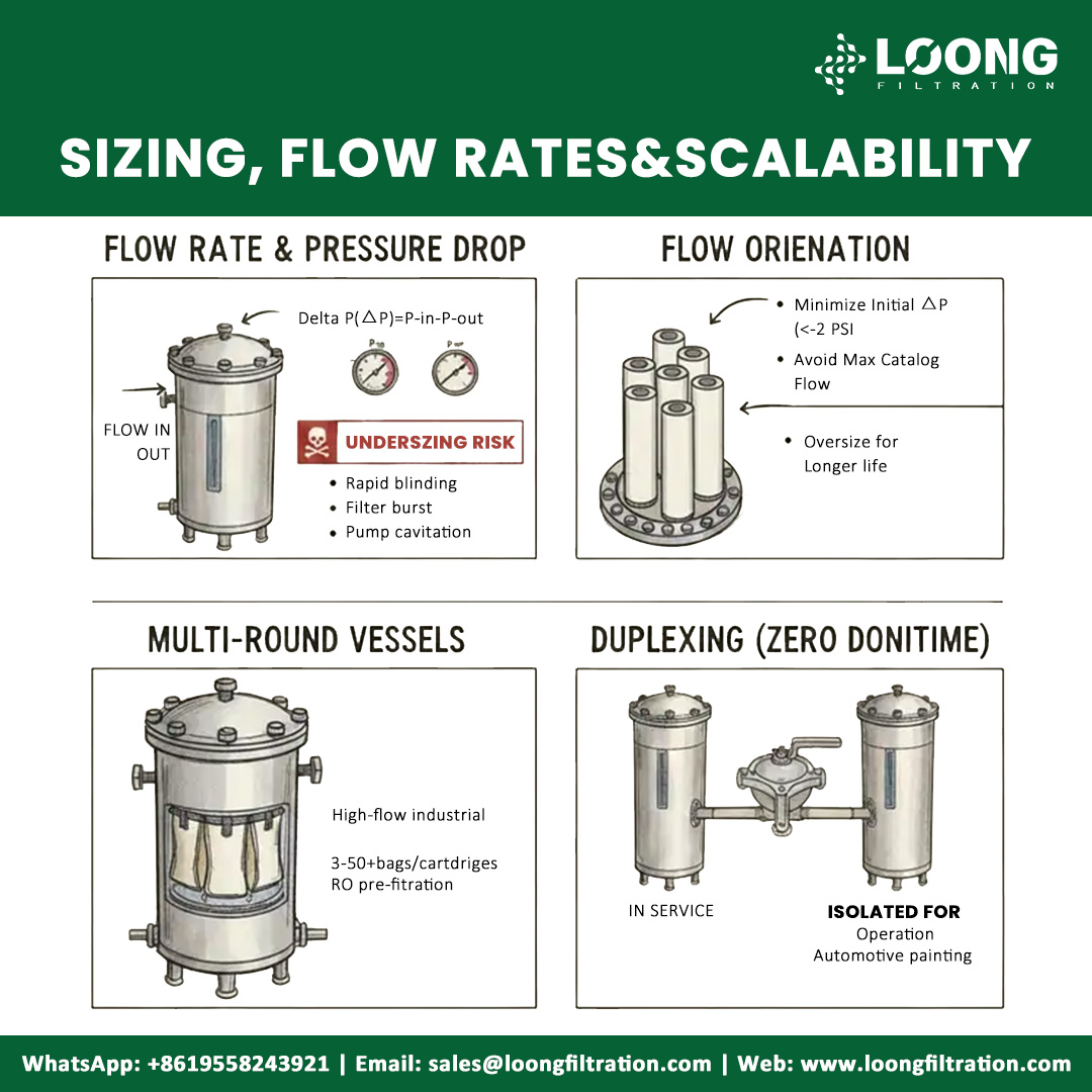 Sizing, Flow Rates, and Scalability of Filter Housing
