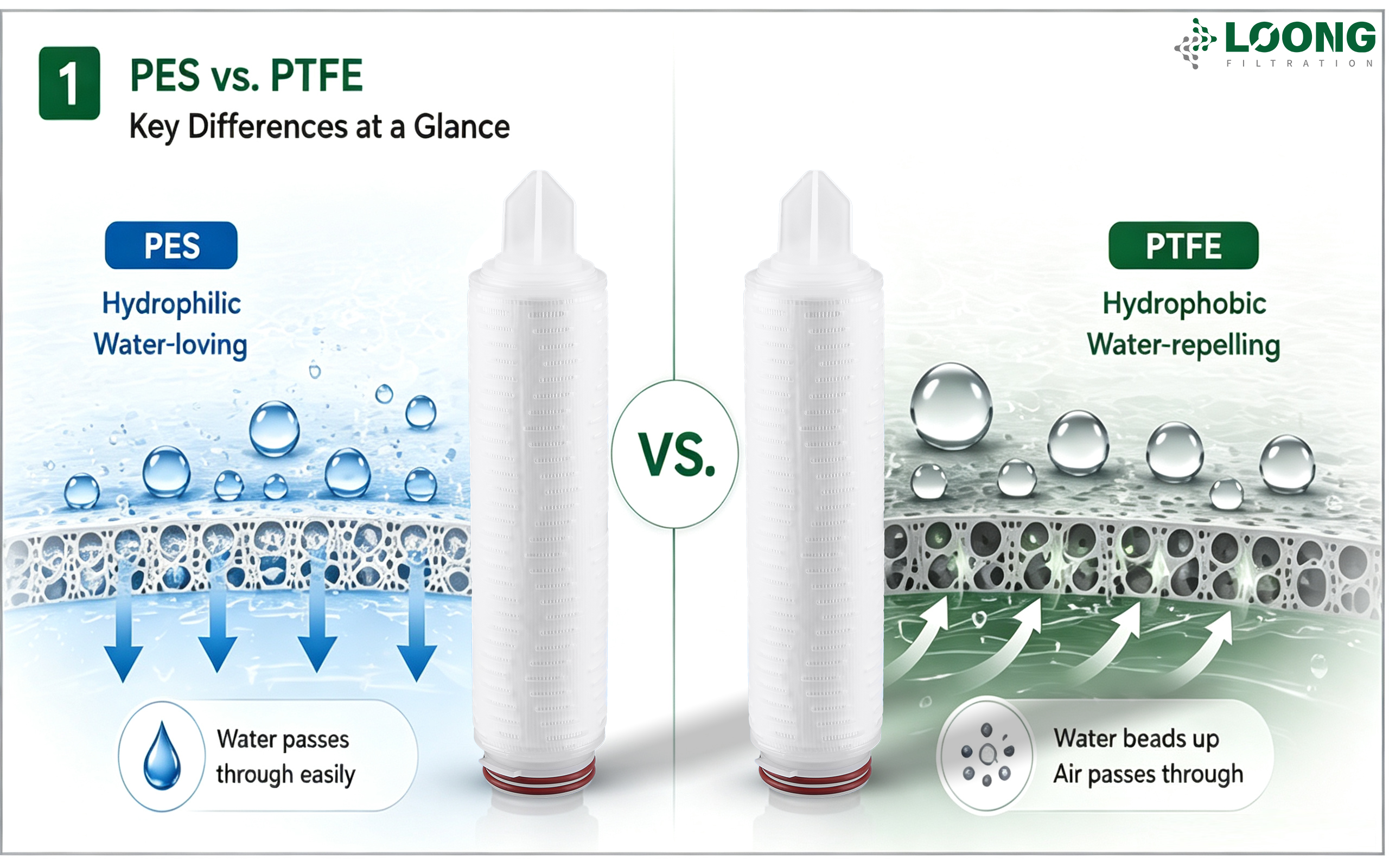PES 대 PTFE 멤브레인 필터 선택 방법 LOONGFiltration 1 .png